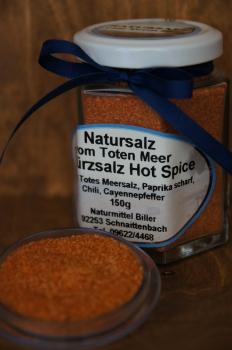 Totes Meersalz mit Gewürzsalz Hot Spice, 100g Tüte