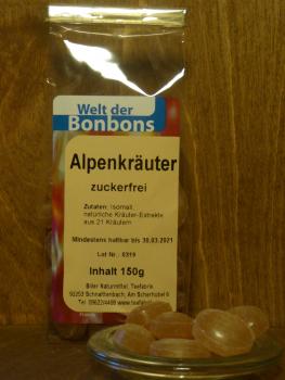 Bonbon Alpenkräuter - zuckerfrei -