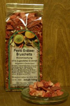 Pesto Erdbeer Bruschetta