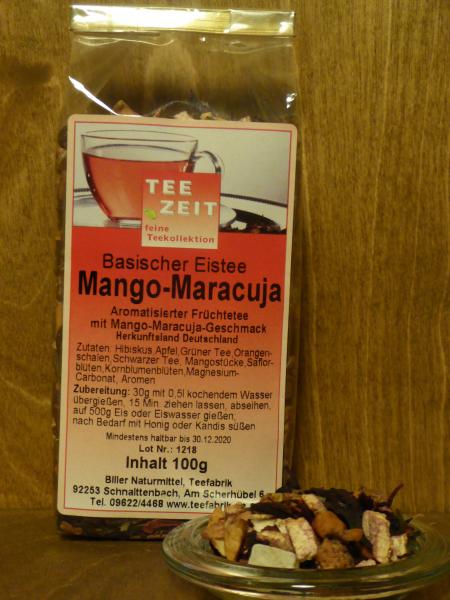 Basischer Eistee Mango-Maracuja