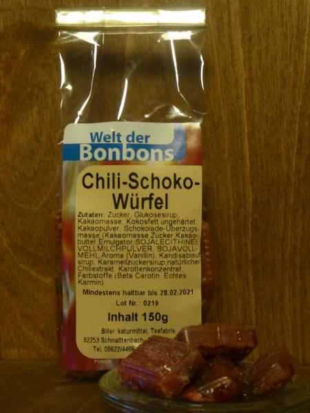 Bonbon Chili-Schoko-Würfel