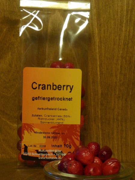 Cranberry gefriergetrocknet