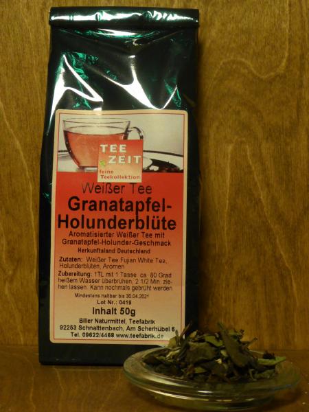 Weißer Tee Granatapfel-Holunderblüte