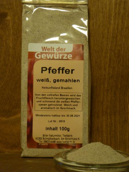 Pfeffer weiß gemahlen