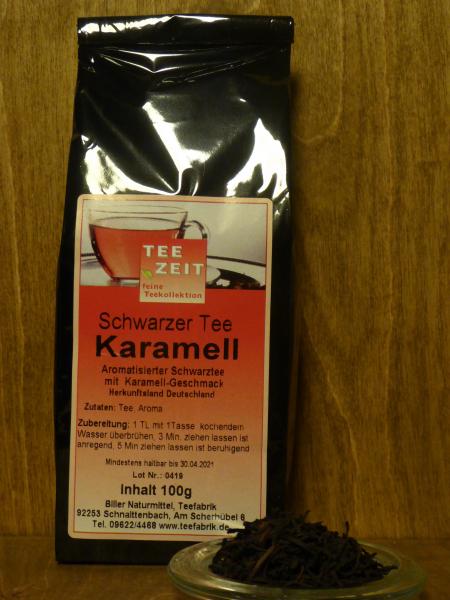 Aromatisierter Schwarztee Karamell (100g)