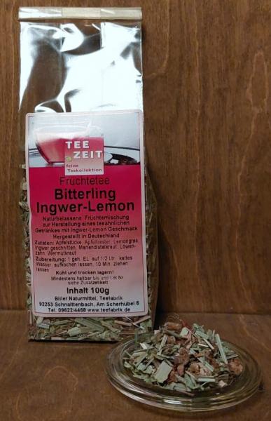 Naturbelassener Früchtetee Bitterling Ingwer Lemon