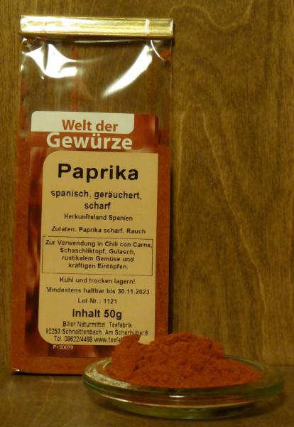 Paprika, spanisch, geräuchert, scharf