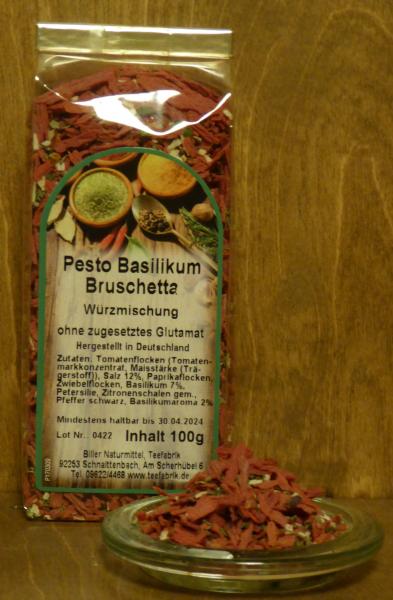 Pesto Basilikum Bruschetta